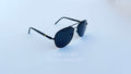 Ochelari de soare Aviator Polarizati, cu brate flexibile, rama neagra si lentile negre, prezentare