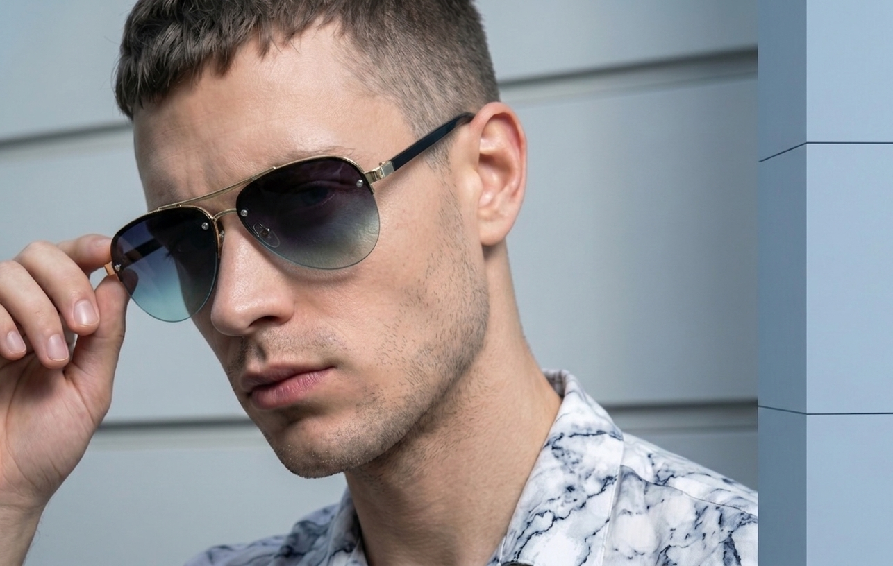 Ochelari de soare Aviator Semi-Rimless