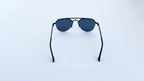 Ochelari de soare aviator style, rama neagra si lentile negre, vedere spate