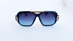 Ochelari de soare Brooks Gooldblack Garibaldi - Rama neagra-aurie - Lentile violet degrade - Vedere frontala