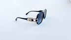 Ochelari de soare Brooks Gooldblack Garibaldi - Rama neagra-aurie - Lentile violet degrade - Vedere laterala