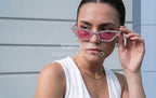 Ochelari de soare Cat Eye cu Pietre Strălucitoare