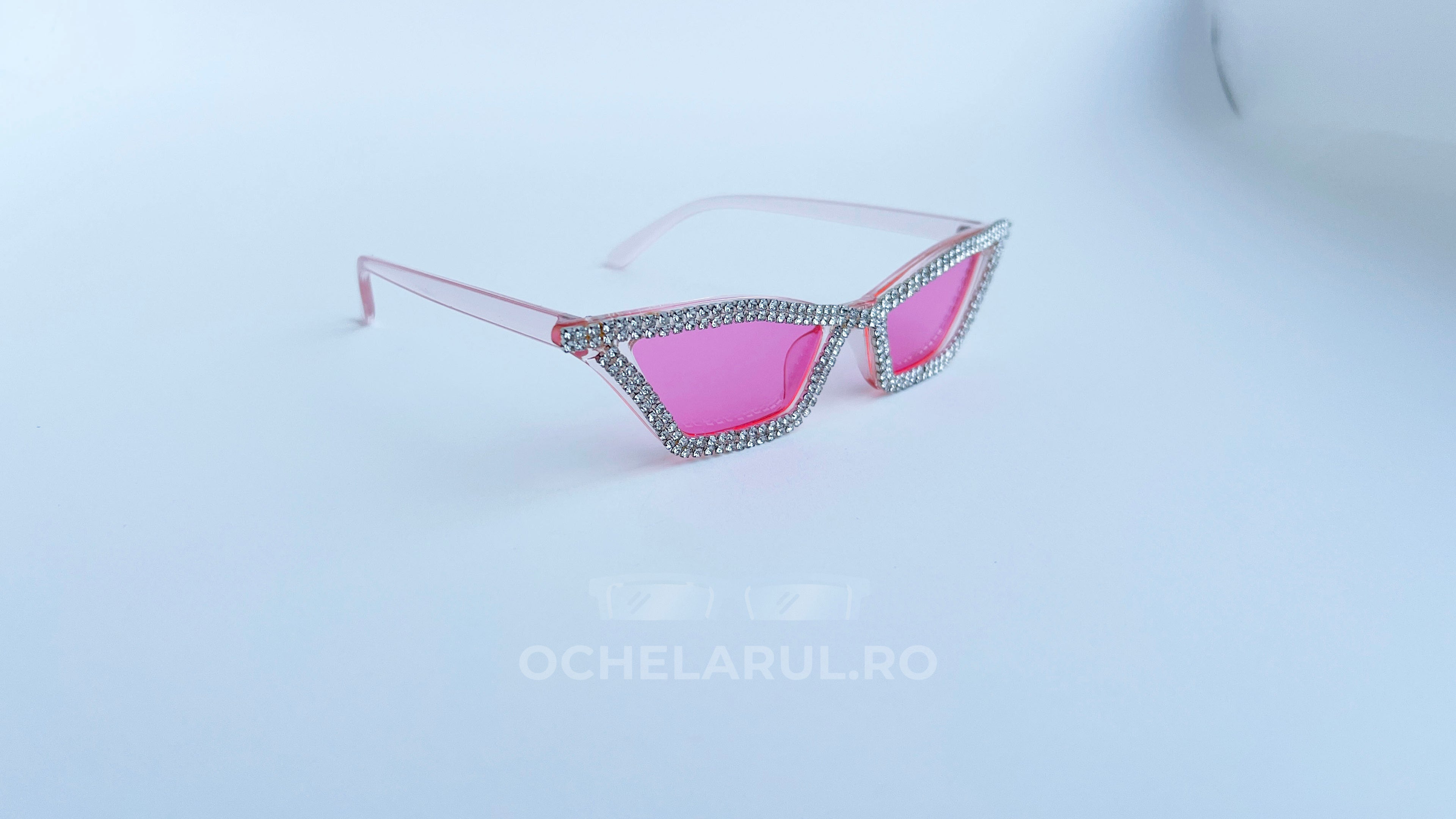 Ochelari de soare Cat Eye cu Pietre Strălucitoare