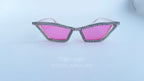 Ochelari de soare Cat Eye cu Pietre Strălucitoare