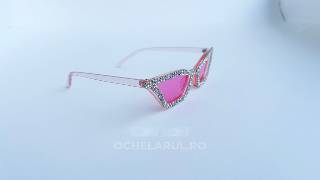 Ochelari de soare Cat Eye cu Pietre Strălucitoare
