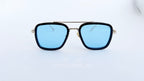 Ochelari Dita Flight Style cu lentile albastre și ramă aurie, design modern pentru ochelari de soare bărbați