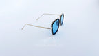 Ochelari Dita Flight Style cu rame aurii subțiri și lentile albastre, design modern pentru ochelari de soare bărbați