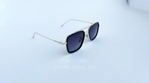 Ochelari de soare Dita Flight - Rama aurie - Lentile violet degrade Polarizate - Prezentare produs