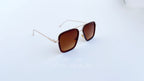Ochelari de soare Dita Flight rama aurie-neagra si lentile maro degrade, prezentare