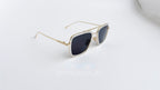 Ochelari de soare Dita Flight Style - Rama aurie transparenta, Lentile negre - prezentare