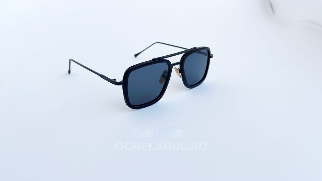 Ochelari de soare Dita Flight Style - Rama neagra, Lentile negre - prezentare