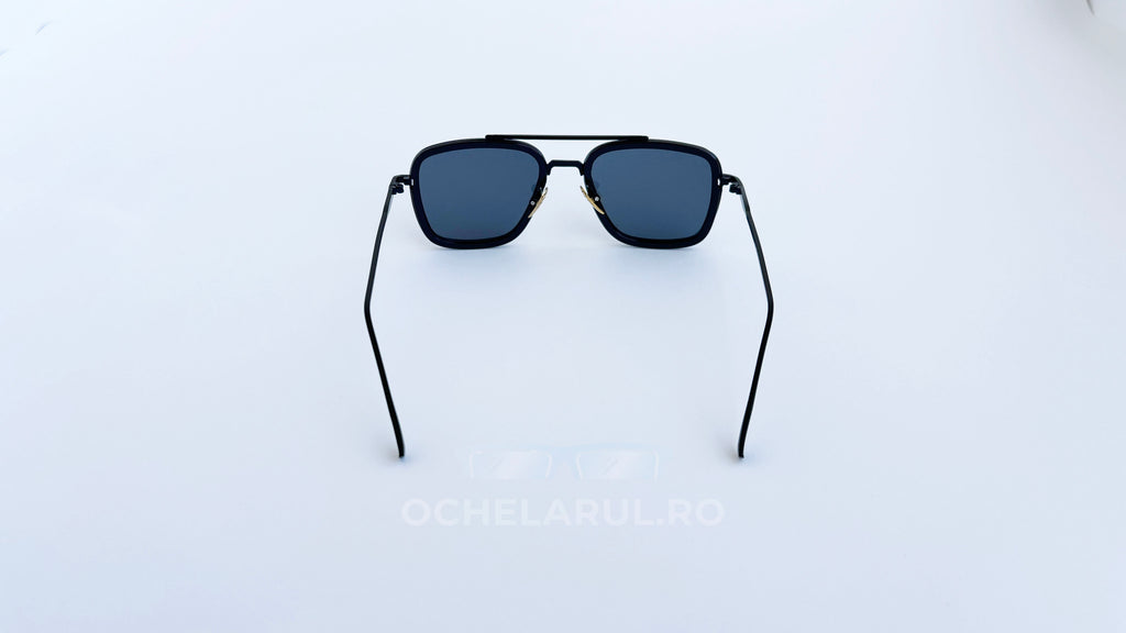 Ochelari de soare Dita Flight Style - Rama neagra, Lentile negre - vedere spate