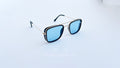 Ochelari de soare Dita Flight Wrap Style - Rama aurie neagra, Lentile albastre - prezentare