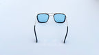Ochelari de soare Dita Flight Wrap Style - Rama aurie neagra, Lentile albastre - vedere spate