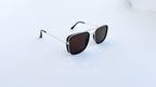 Ochelari de soare Dita Flight Wrap Style - Rama aurie neagra, Lentile maro - prezentare