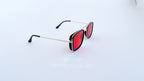 Ochelari de soare Dita Flight Wrap Style - Rama aurie neagra, Lentile rosii - vedere laterala
