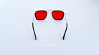 Ochelari de soare Dita Flight Wrap Style - Rama aurie neagra, Lentile rosii - vedere spate