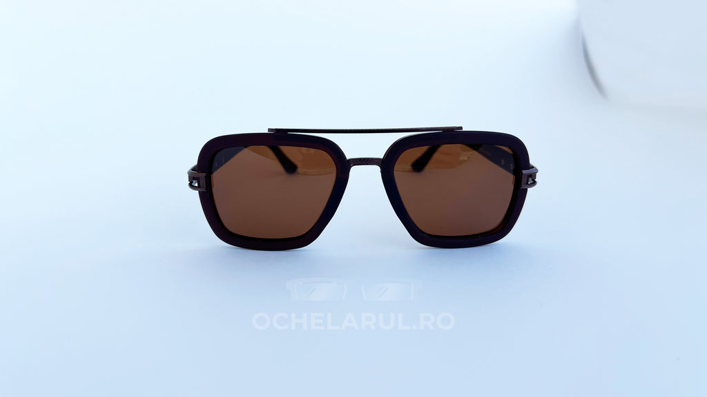Ochelari de soare Dita LXN-EVO Polarizati, rama maro mat si lentile maro, vedere frontala