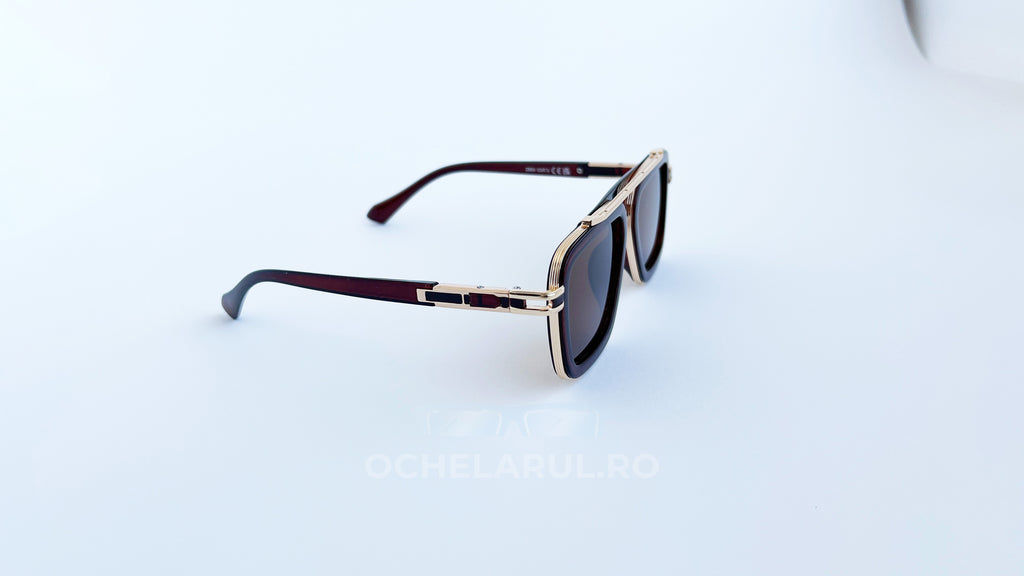 Ochelari de soare Dita LXN-EVO Style, rame aurii, lentile închise, UV400 pentru bărbați.