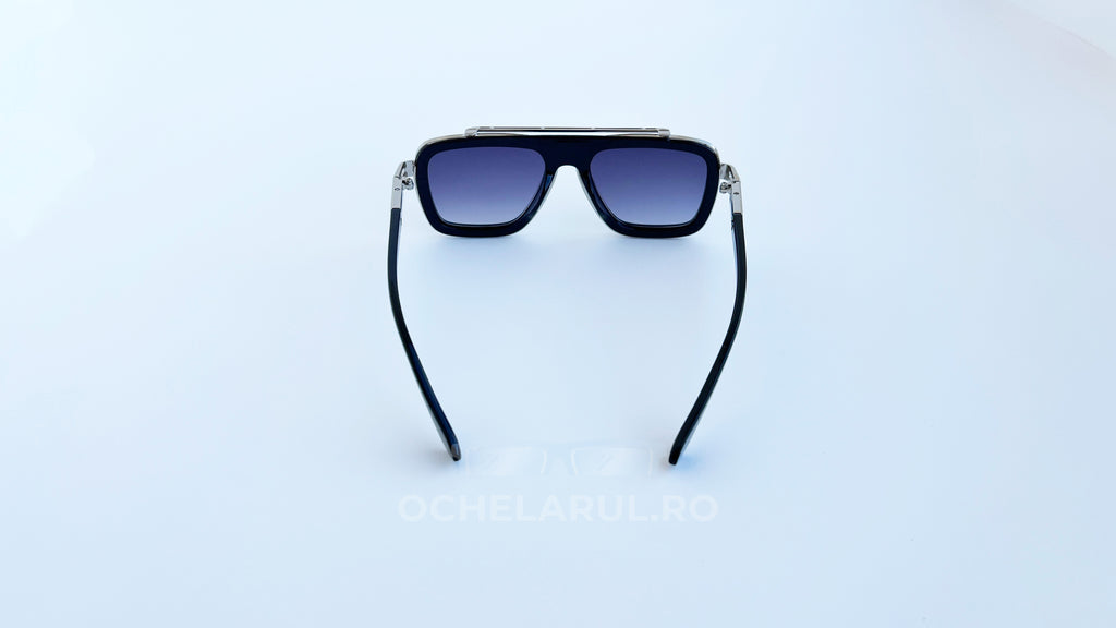 Ochelari de soare Dita Lxn-Evo, rama neagra-argintie si lentile violet degrade, vedere spate