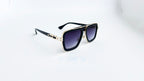 Ochelari de soare Dita LXN-EVO Style cu paduri nazale - Rama neagra-aurie - Lentile violet degrade - Prezentare produs