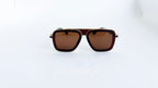 Ochelari de soare Dita LXN-EVO Style - Rama maro-aurie - Lentile violet degrade - Vedere fata aproape