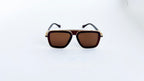 Ochelari de soare Dita LXN-EVO Style - Rama maro-aurie - Lentile violet degrade - Vedere fata frontala