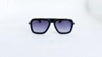 Ochelari de soare Dita LXN-EVO Style - Rama neagra-argintie - Lentile violet degrade - Vedere fata