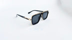 Ochelari de soare Dita LXN-EVO Style - Rama neagra-aurie - Lentile violet degrade - Vedere laterala