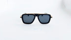 Ochelari de soare Dita LXN-EVO Style - Rama neagra-aurie - Lentile violet degrade - Vedere fata aproape