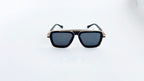 Ochelari de soare Dita LXN-EVO Style - Rama neagra-aurie - Lentile violet degrade - Vedere frontala