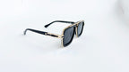 Ochelari de soare Dita LXN-EVO Style - Rama neagra-aurie - Lentile violet degrade - Vedere laterala