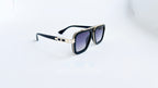 Ochelari de soare Dita LXN-EVO Style - Rama neagra-aurie - Lentile violet degrade - Prezentare produs