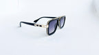 Ochelari de soare Dita LXN-EVO Style - Rama neagra-aurie - Lentile violet degrade - Vedere laterala