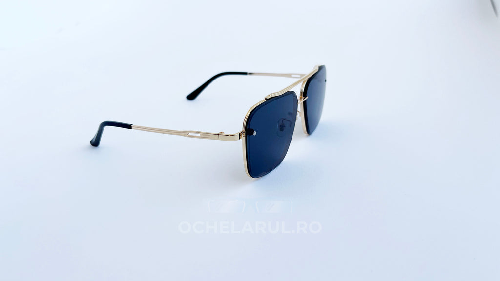 Ochelari de soare Dita Mach Six Style cu rame aurii și lentile negre degrade, design elegant pentru bărbați.