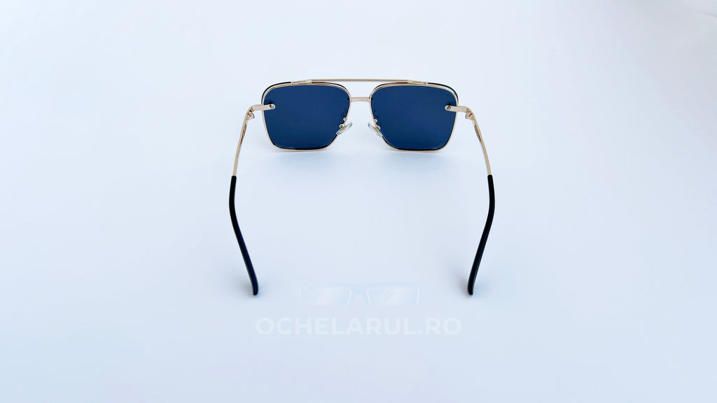 Ochelari de soare Dita Mach Six Style cu rame aurii și lentile negre degrade, design elegant pentru bărbați.
