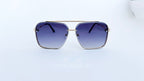 Ochelari de soare Dita Mach Six Style cu rame aurii și lentile violet degrade, model elegant pentru bărbați.