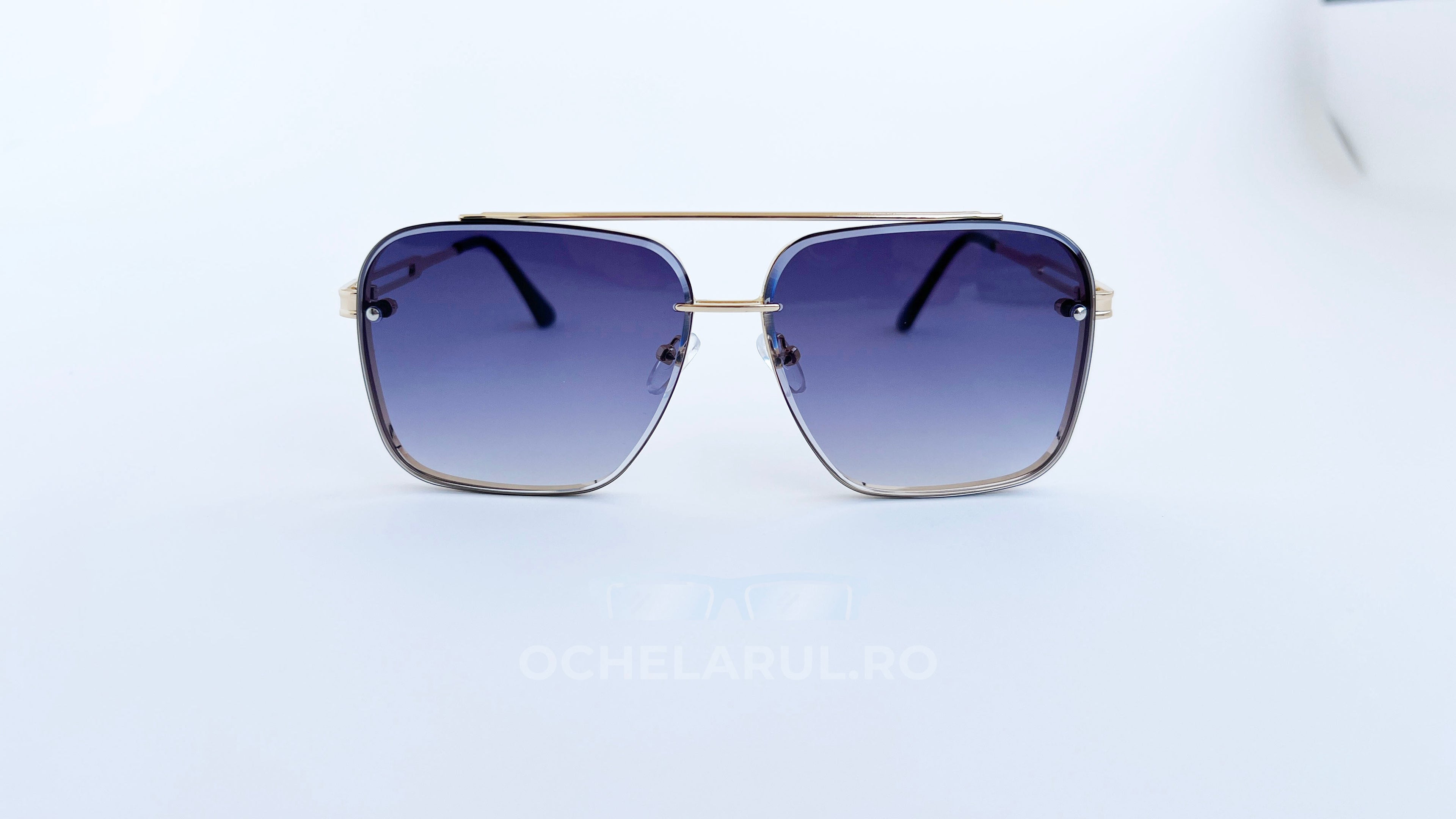 Ochelari de soare Dita Mach Six Style cu rame aurii și lentile violet degrade, model elegant pentru bărbați.
