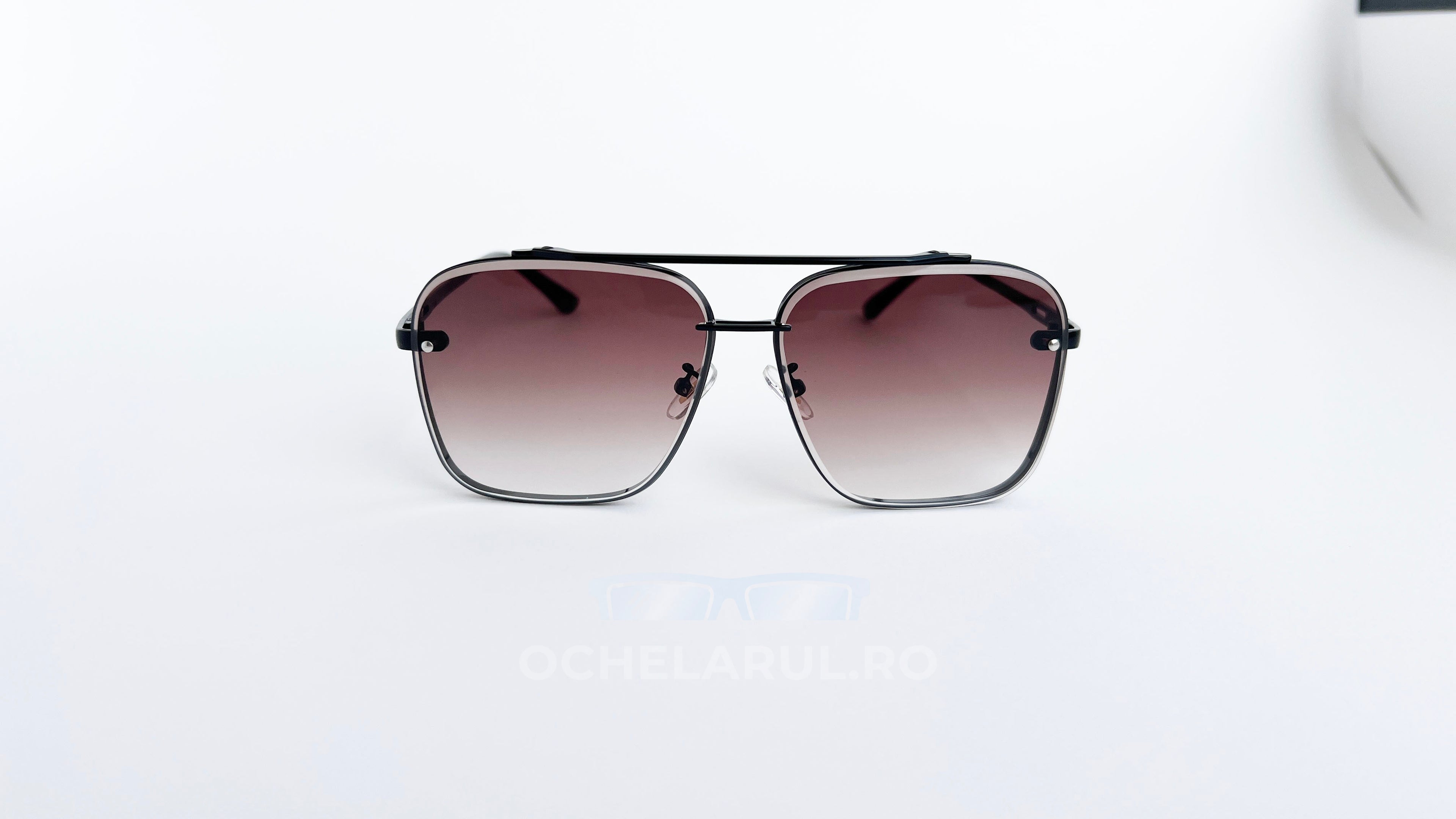 Ochelari de soare Dita Mach Six Style cu ramă neagră și lentile maro degradé, ochelari de soare bărbați eleganți.