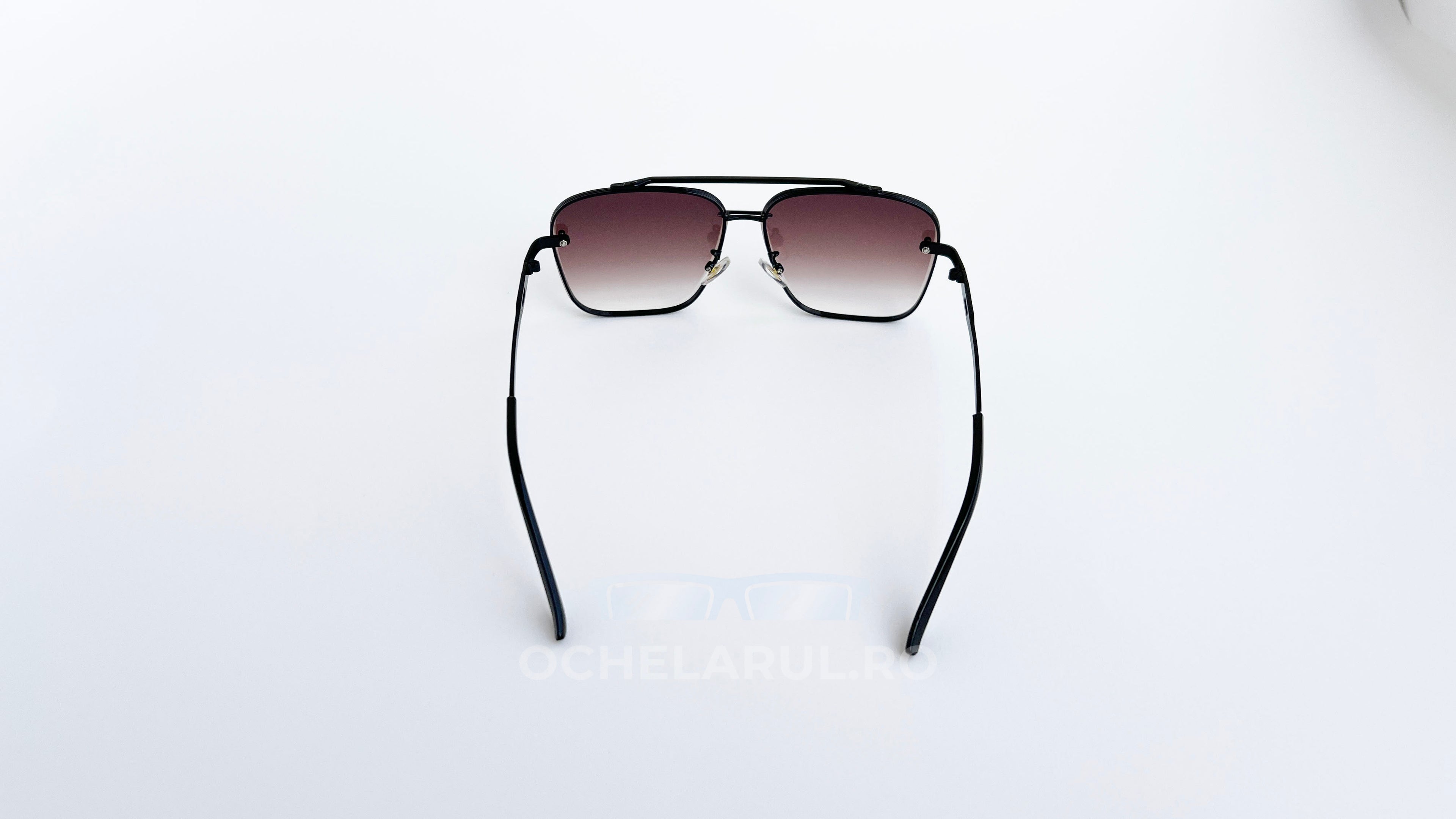 Ochelari de soare Dita Mach Six Style cu rame negre și lentile maro degrade, design modern pentru bărbați