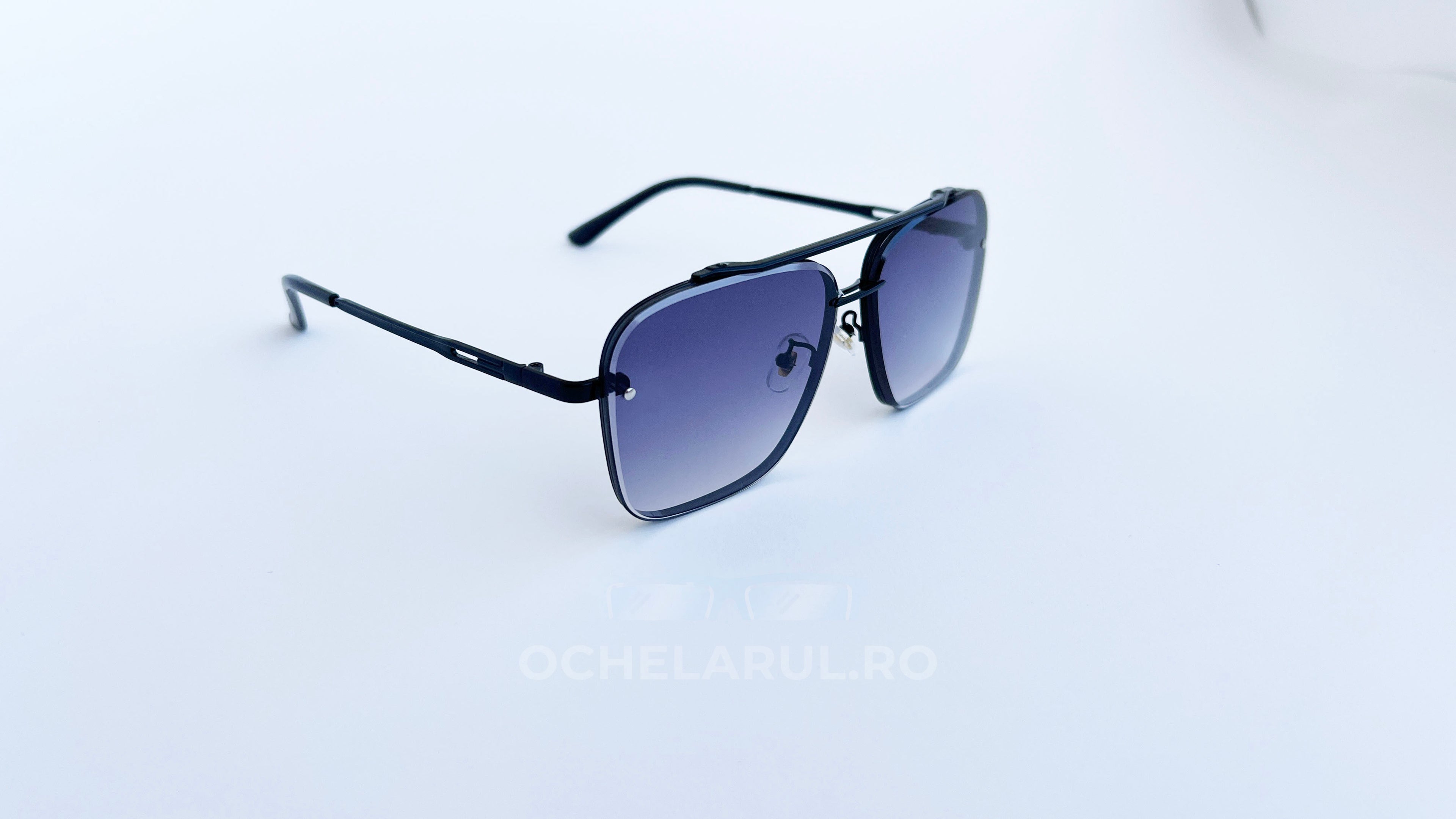 Ochelari de soare Dita Mach Six Style - Rama neagra, Lentile violet degrade - prezentare
