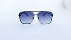 Ochelari de soare Dita Mach Six Style - Rama neagra, Lentile violet degrade - vedere fata aproape