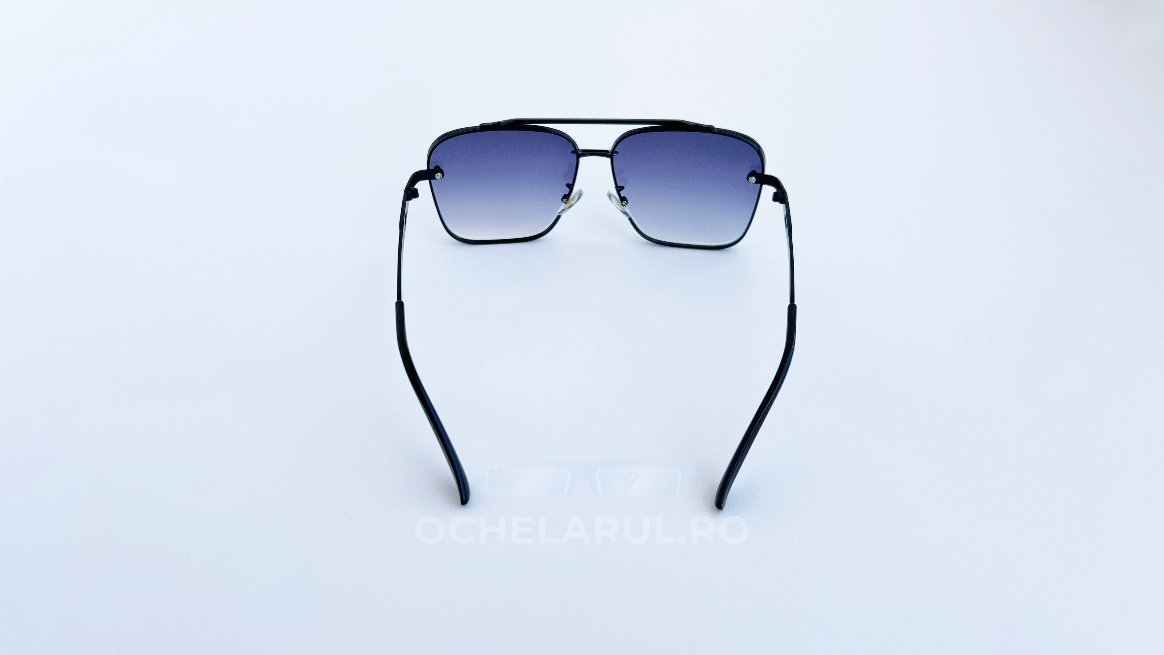 Ochelari de soare Dita Mach Six Style - Rama neagra, Lentile violet degrade - vedere spate