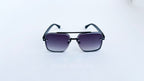 Ochelari de soare Dita Mach Six Style  brate late - Rama neagra, Lentile violet degrade - vedere fata