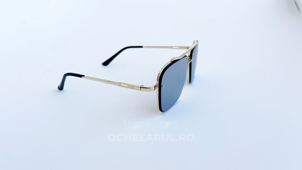 Ochelari de soare Dita Mach Six Style - Rama aurie, Lentile gri oglinda- vedere laterala