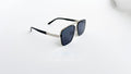 Ochelari de soare Dita Mach Six style, rama argintie-neagra si lentile negre, prezentare