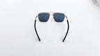 Ochelari de soare Dita Mach Six style, rama argintie-neagra si lentile negre, vedere spate