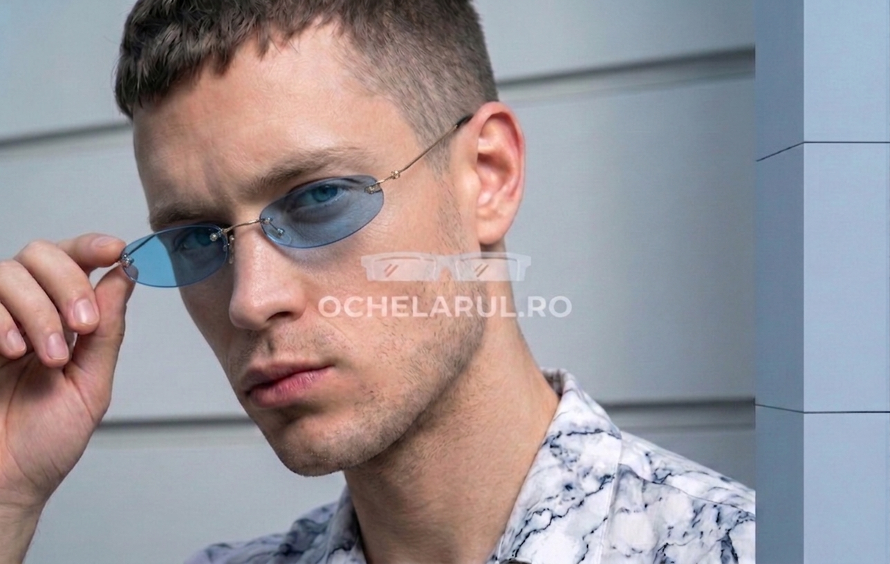 Ochelari de soare Fashion Rimless Vintage Style