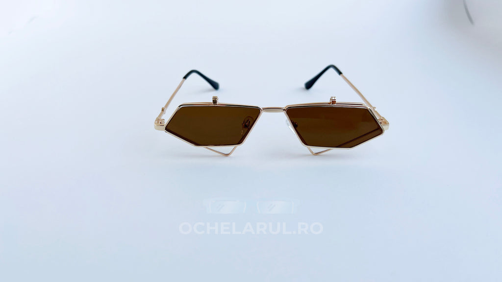 Ochelari de soare Flip Up Hexagonali