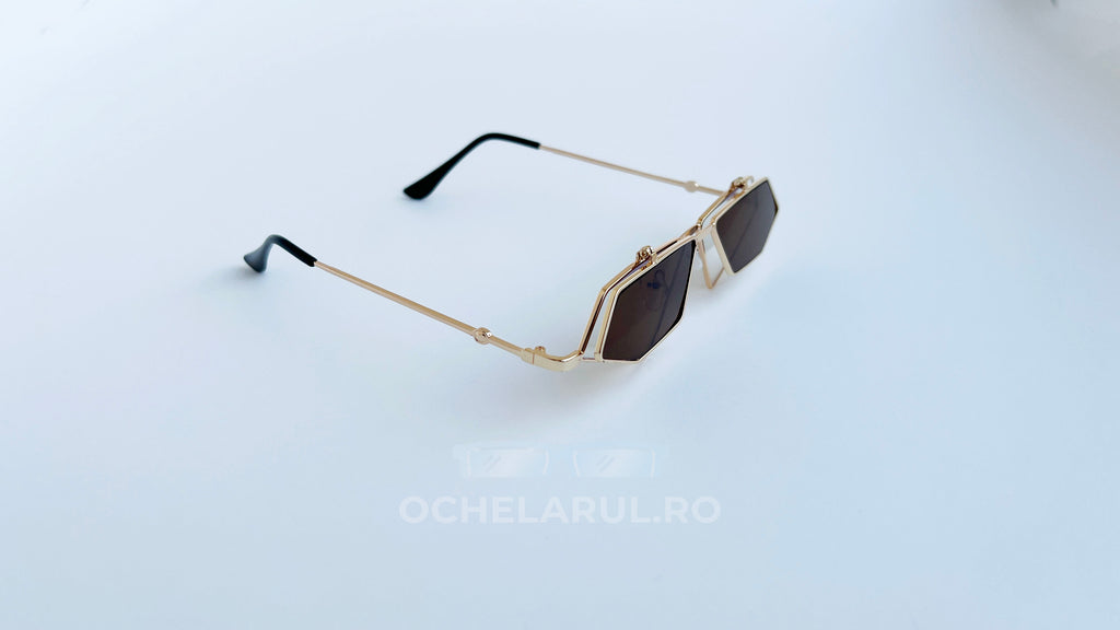 Ochelari de soare Flip Up Hexagonali